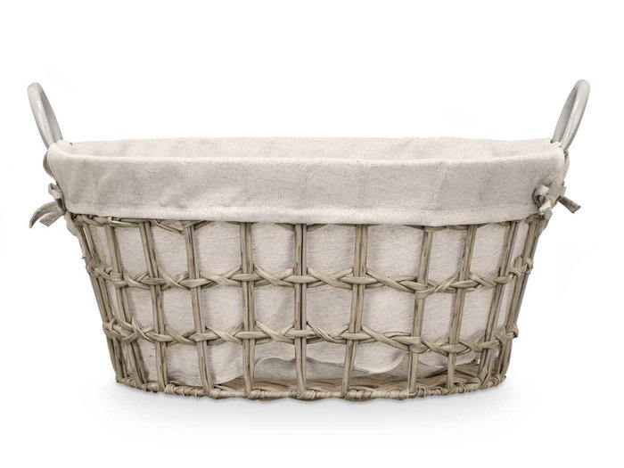 Kipit Panier Ovalé avec Anses Gris Petit 52x26x35 cm Tissu Polyester Coton (Set de 12) Kipit Panier Ovalé avec Anses Gris Petit 52x26x35 cm Tissu Polyester Coton (Set de 12)