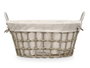 Kipit Panier Ovalé avec Anses Gris Petit 52x26x35 cm Tissu Polyester Coton (Set de 12)