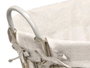 Kipit Panier Ovalé avec Anses Gris Petit 52x26x35 cm Tissu Polyester Coton (Set de 12)