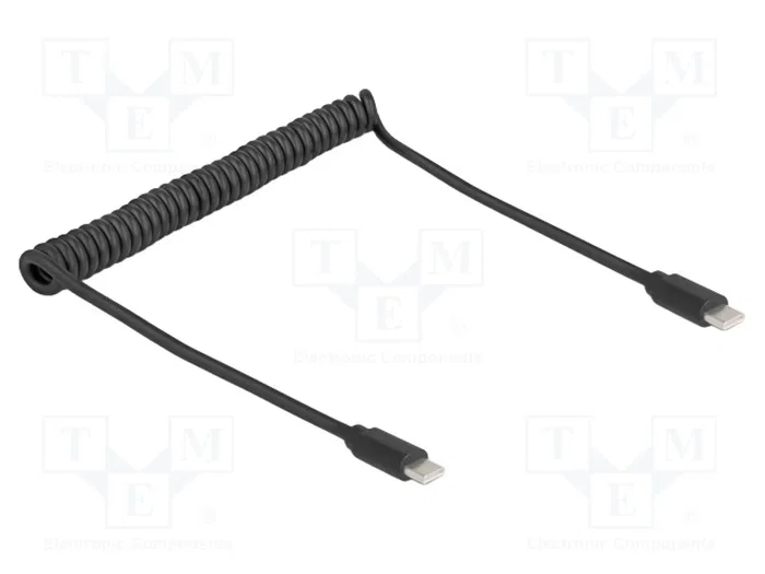 DELOCK Câble Spiral USB 2.0 vers USB C Noir DELOCK Câble Spiral USB 2.0 vers USB C Noir