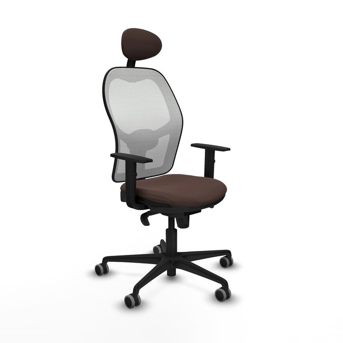 Piqueras y Crespo Chaise de Bureau 1D036G1 Blanc Brun foncé Piqueras y Crespo Chaise de Bureau 1D036G1 Blanc Brun foncé