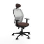 Piqueras y Crespo Chaise de Bureau 1D036G1 Blanc Brun foncé