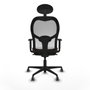 Piqueras y Crespo Chaise de Bureau 1D036G1 Blanc Brun foncé