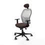 Piqueras y Crespo Chaise de Bureau 1D036G1 Blanc Brun foncé