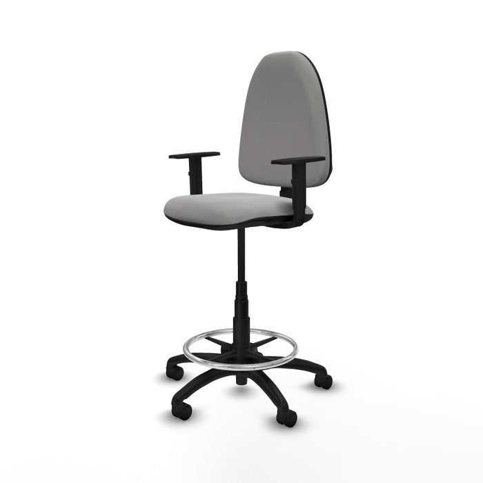 PIQUERAS Y CRESPO Chaise de Bureau Gris Clair avec Accoudoirs 1D