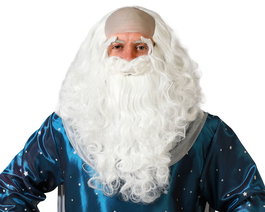 Peluca y Barba Blanca para Mago - Perruque et Barbe Blanche pour Sorcier - Costume et Déguisement Fantastique