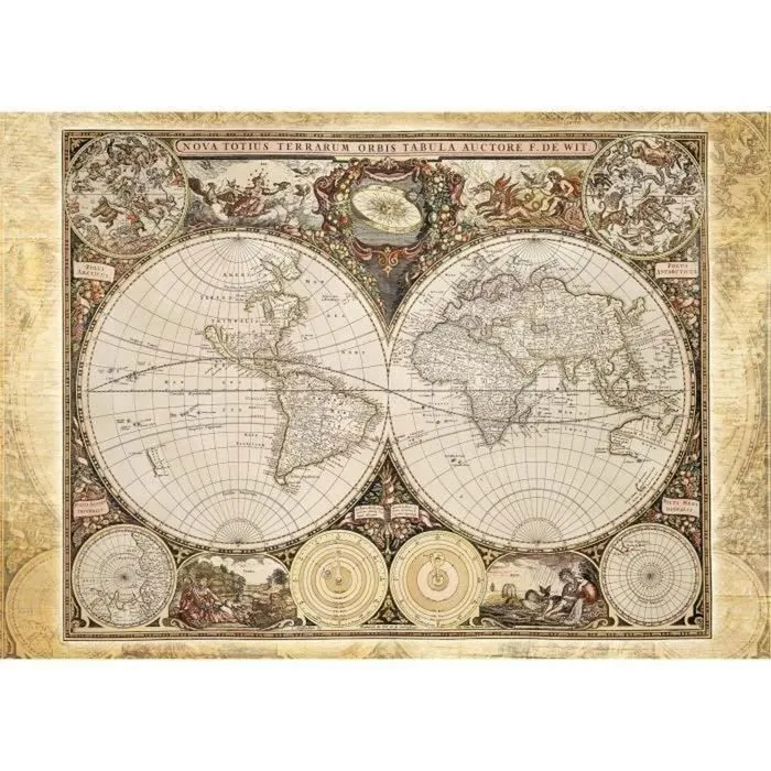 Schmidt Spiele Puzzle Carte du Monde Historique 2000 Pièces - Qualité Premium pour Adultes et Enfants à partir de 12 ans
