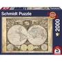 Schmidt Spiele Puzzle Carte du Monde Historique 2000 Pièces - Qualité Premium pour Adultes et Enfants à partir de 12 ans
