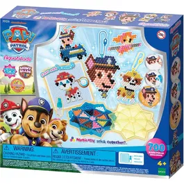 Aquabeads - Pat'Patrouille - Méga Coffret Créatif avec 800 Perles (Formes Étoiles Incluses) - Kit de Fabrication de Porte-clés pour Enfants dès 4 Ans