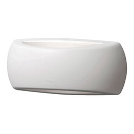 Fumagalli Francy Aplique mural ovale avec visière blanc translucide E27 IP66 300x85x130 mm résine UV