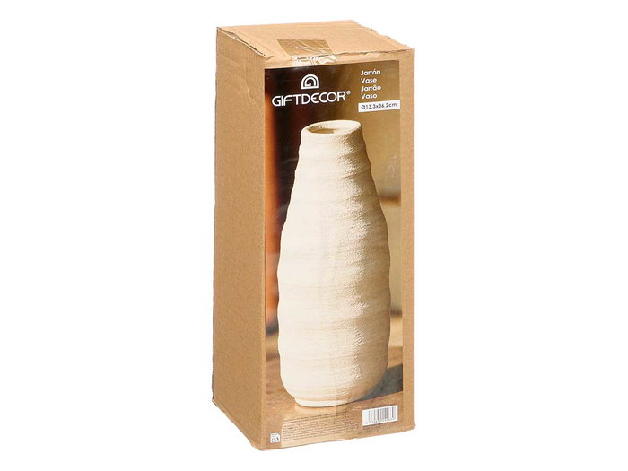 GIFTDECOR JARRON SAHARA BOTELLA RAYAS BLANCO GRD GIFTDECOR JARRON SAHARA BOTELLA RAYAS BLANCO GRD