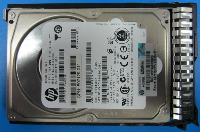 HP 450 Go HDD SAS 10 000 tr/min 2,5 pouces HP 450 Go HDD SAS 10 000 tr/min 2,5 pouces