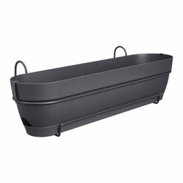 Elho VIBIA CAMPANA ALLIN1 Jardinière de balcon rectangulaire 11L Anthracite