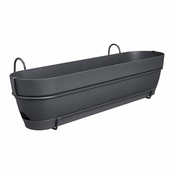 Elho VIBIA CAMPANA ALLIN1 Jardinière de balcon rectangulaire 11L Anthracite Elho VIBIA CAMPANA ALLIN1 Jardinière de balcon rectangulaire 11L Anthracite