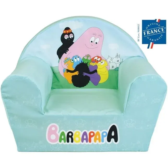 Fun House Fauteuil club enfant Barbapapa, Origine France, 42 x 52 x 33 cm, Housse amovible et lavable