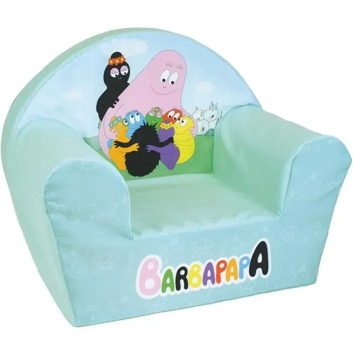 Fun House Fauteuil club enfant Barbapapa, Origine France, 42 x 52 x 33 cm, Housse amovible et lavable