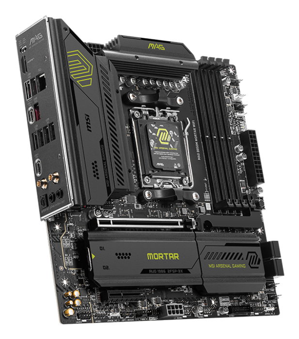 MSI Mag B850M Mortar Carte mère Socket AM5 AMD B850 micro ATX DDR5 Wi-Fi 7 Bluetooth 5.4 Noir