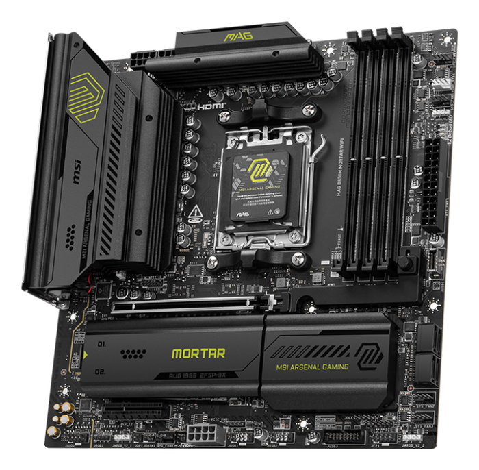 MSI Mag B850M Mortar Carte mère Socket AM5 AMD B850 micro ATX DDR5 Wi-Fi 7 Bluetooth 5.4 Noir