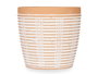 Ibergarden Maceta Terracota Rayada Redonda Marron Ciment 13.5x13 cm (Set de 8)
