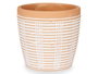 Ibergarden Maceta Terracota Rayada Redonda Marron Ciment 13.5x13 cm (Set de 8)