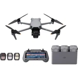 DJI Air 3S Fly More Combo Drone avec Double Caméra (CMOS 1" et Téléobjectif 70 mm) et RC 2 - 14 Stops de Plage Dynamique, RTH Intelligent