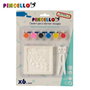 Pincello Tableau en Plâtre à Colorier Lot de 6 avec Pinceaux 2 x 29 x 22 cm (Set de 24)