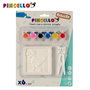 Pincello Tableau en Plâtre à Colorier Lot de 6 avec Pinceaux 2 x 29 x 22 cm (Set de 24)