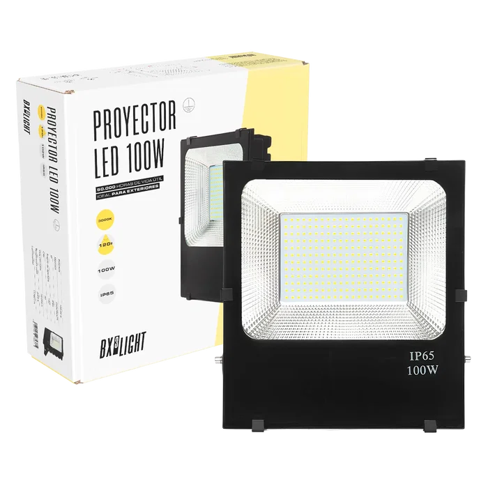 BX3 LIGHT Projecteur LED Exterieur 100W 12000 lumens IP65 3000K, Aluminium, 50000h - [BX3-FH-100W-WW]