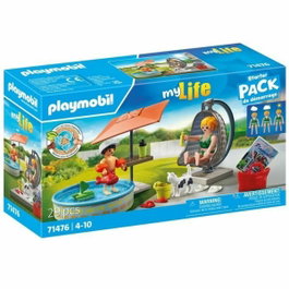Playmobil StarterPack Maman et enfant avec fauteuil suspendu 71476 My Life, 29 pièces