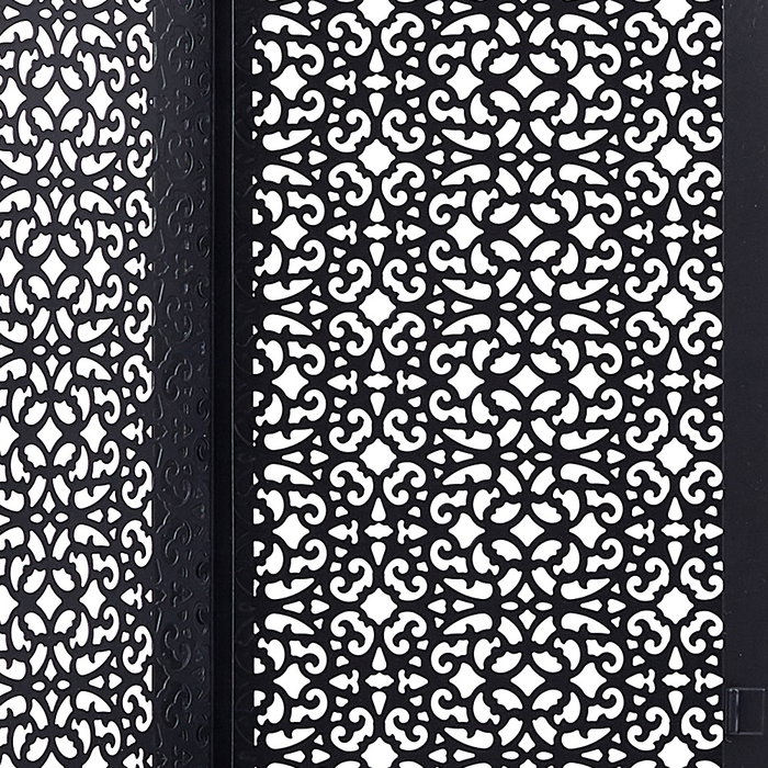 Home Deco Factory Lot de 2 lanternes en métal noir Home Deco Factory Lot de 2 lanternes en métal noir