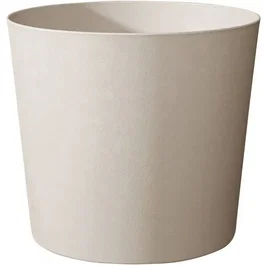 Eda Element Pot de Fleurs Conique 62.2 L - Ø 49.5 x H 42 cm - Finition Calcaire - Intérieur/Extérieur - Anti-Gel - Système de Drainage - Fabriqué en France