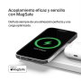 Belkin WIZ016vfWH BoostCharge Pro Base de Charge Sans Fil MagSafe 3 en 1 Blanche pour iPhone, Apple Watch, AirPods