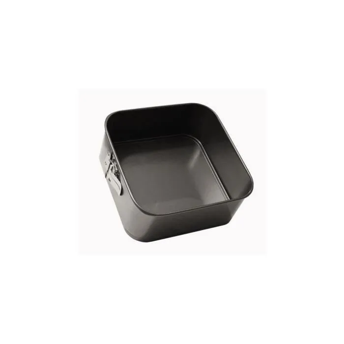 Baumalu Moule carré à charnières 22x22x7 cm - Antiadhésif, acier, pour gâteaux et pâtisserie