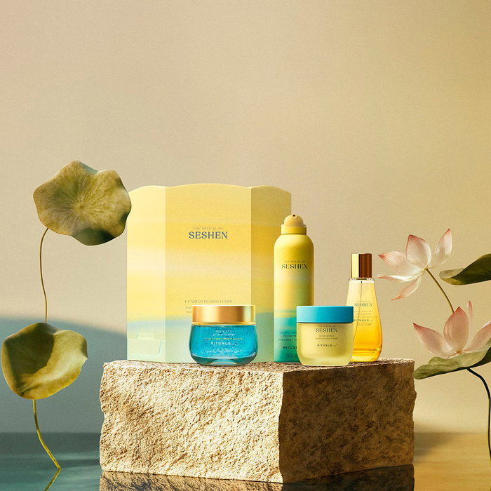 Rituals Le Rituel de Seshen Coffret Cadeau Beauté et Bien-Être 4 Pièces - Gel Douche, Gommage et Brume Corporelle