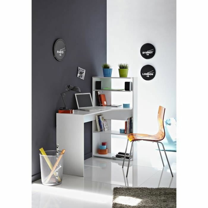 Parisot Bureau d'angle JUNE Blanc