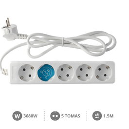 GSC Evolution Base multiple Serie Estándar 5T (3x1.5mm) 1,5M Blanco