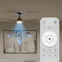 Philips Olas Ventilateur de Plafond 132 cm LED avec Télécommande - Pales Fixes, Moteur CC Réversible et Silencieux, Noir/Bois