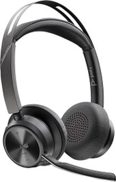 Poly (HP) Voyager Focus 2 Micro-casque avec Bouton Teams Dédié - Certifié Microsoft Teams - Annulation Active du Bruit (ANC) - Compatible Zoom - Connexion USB-A
