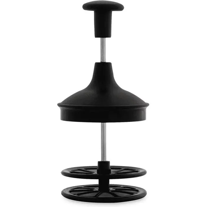 Bialetti Perfetto Crema 330 ml - Mousseur à lait manuel pour cappuccino et chocolat chaud - Noir