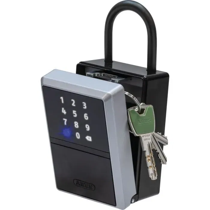 ABUS KeyGarage 797 Smart-BT B - Boîte à clés intelligente Bluetooth - Ouverture par smartphone/code - 20 clés, 3 clés voiture, 30 cartes - IP54