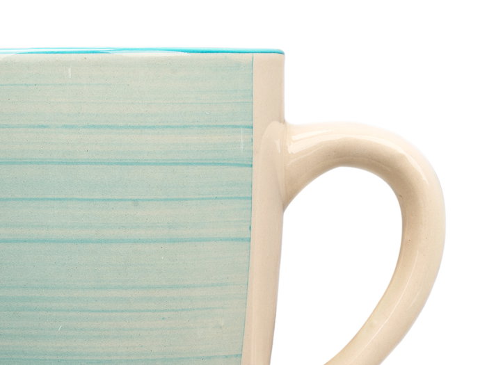 Vessia Tasse 300 ml 8,6 x 10,6 cm Motif Spirale Bleu Céramique (Set de 36)
