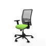 PIQUERAS Y CRESPO Chaise Zulema Synchro Vert pistache et Gris avec accoudoirs 2D