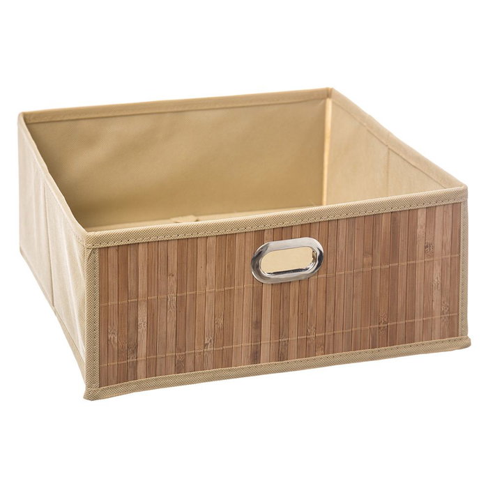 5Five Panier de rangement en bambou naturel 31 x 31 x 13,5 cm 5Five Panier de rangement en bambou naturel 31 x 31 x 13,5 cm