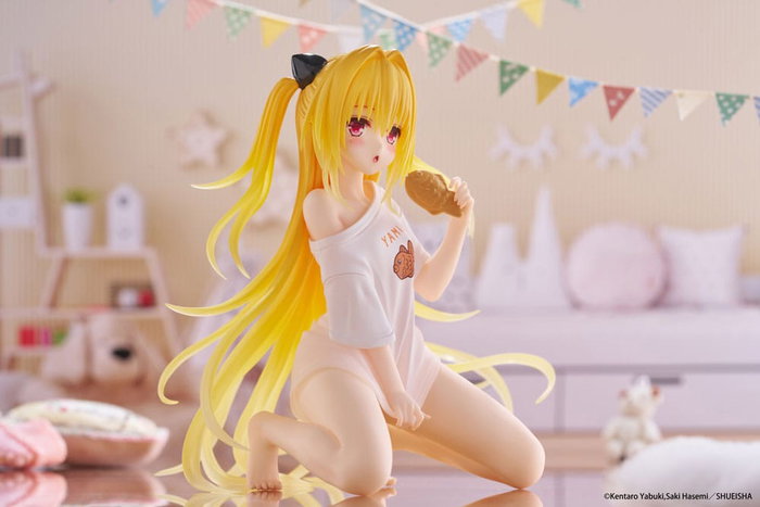 To Love-Ru Darkness statuette PVC Desktop Cute Figure Golden Darkness Roomwear Ver. 13 cm