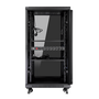 Phasak Armoire Rack Sol 19 Pouces 27U 600x1000mm Noir PHASAK PRO avec Ventilateurs et Accessoires