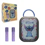 Lexibook Karaoké Bluetooth Stitch BTC030D avec 2 Microphones Sans Fil, Batterie Rechargeable, Design Portable Bleu