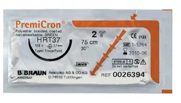 B. Braun Suture Premicron Green 2 USP HRC37S 75 cm, 36 unités