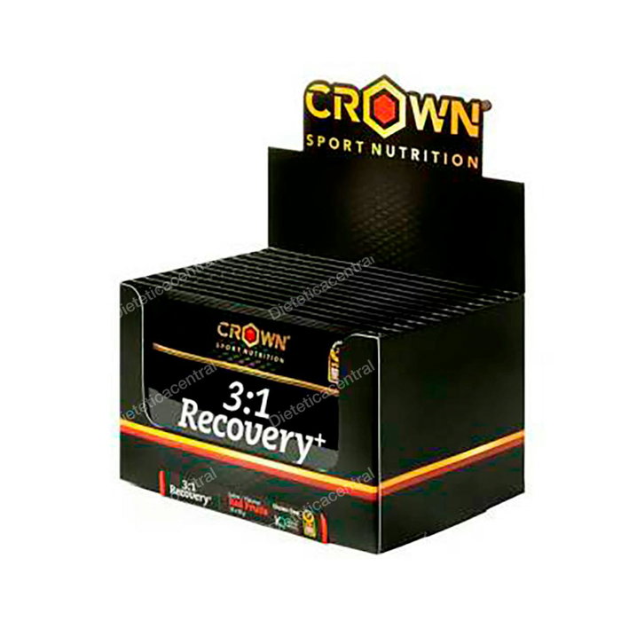 CROWN SPORT NUTRITION 3:1 Recovery+ Recuperador - 10 Monodosis X 50g de Fraises Rouges - Ratio Carbs/Protéines 3:1 - Avec Vitamines et Minéraux CROWN SPORT NUTRITION 3:1 Recovery+ Recuperador - 10 Monodosis X 50g de Fraises Rouges - Ratio Carbs/Protéines 3:1 - Avec Vitamines et Minéraux