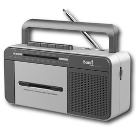 SAMI Radio cassette AC/DC avec 2 bandes et enregistreur USB