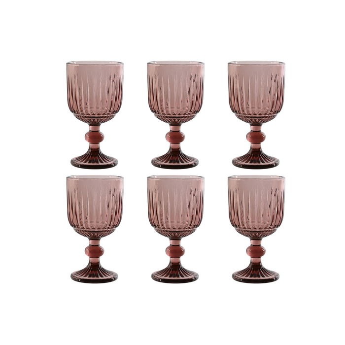 Set de Verres Home ESPRIT Rose Verre 8 x 8 x 14,5 cm (6 Unités) Set de Verres Home ESPRIT Rose Verre 8 x 8 x 14,5 cm (6 Unités)